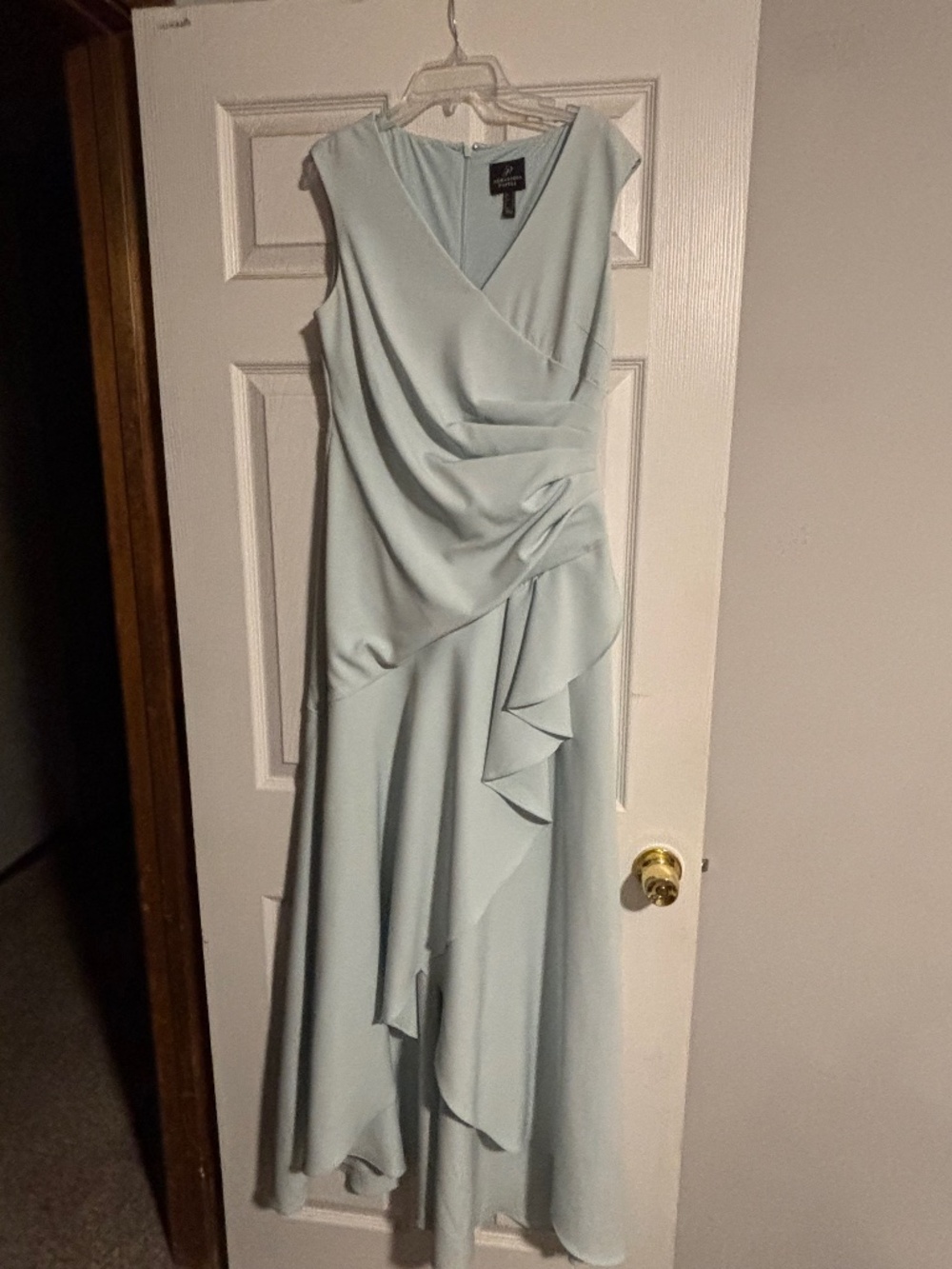 Adrianna Papell light green dress, mother of bride dress